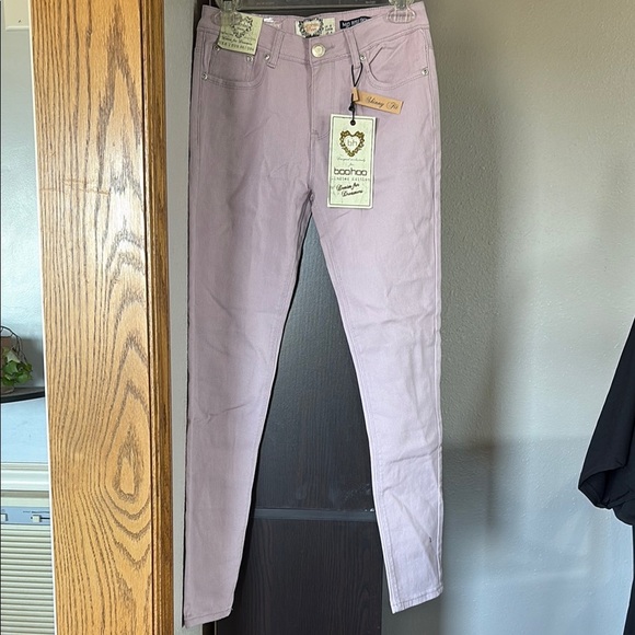 Boohoo “Jenny” Mid Rise Skinny Women’s Size 4 Lilac Jeans - Picture 1 of 9